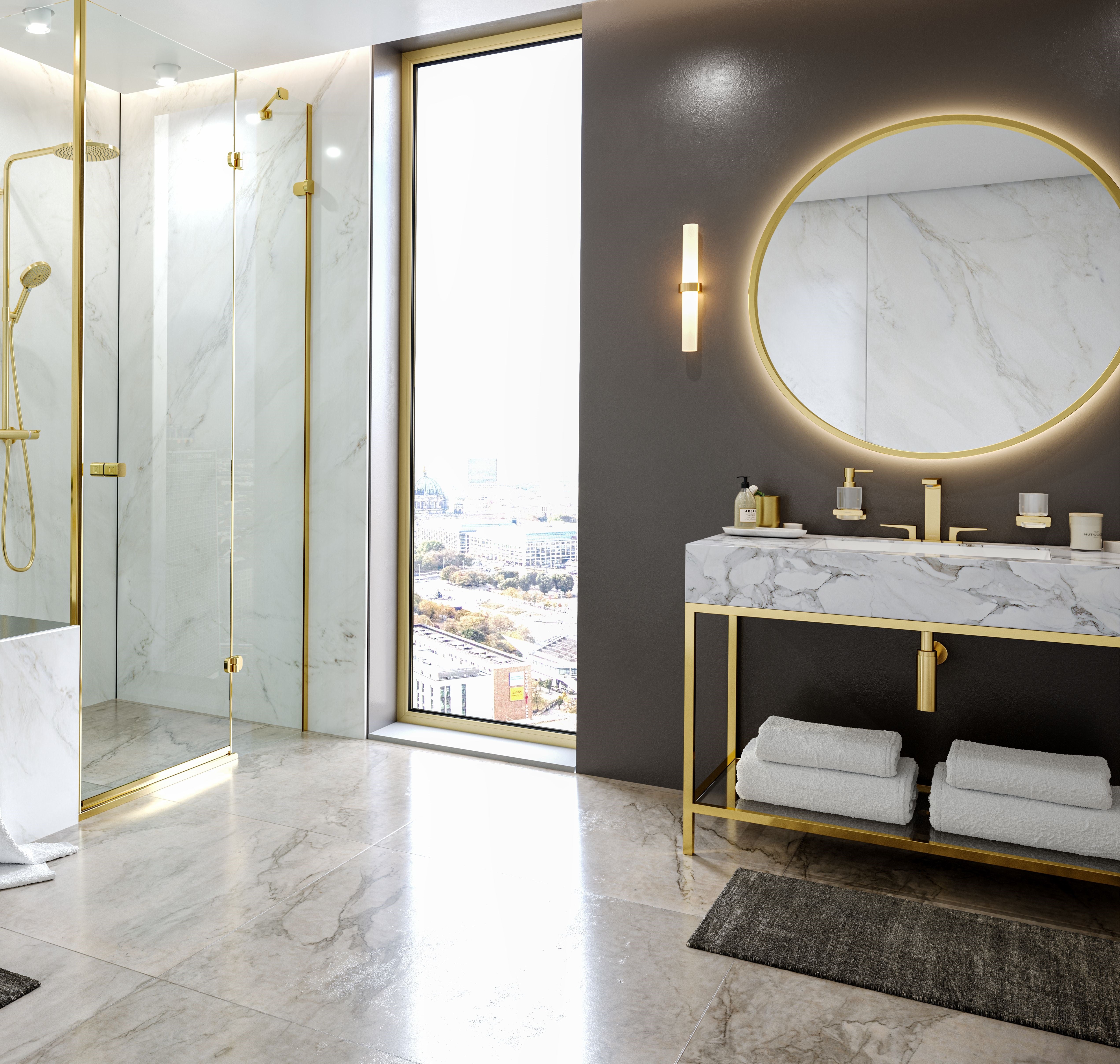 hansgrohe Flowstar S designvandlås, poleret guld-optik
