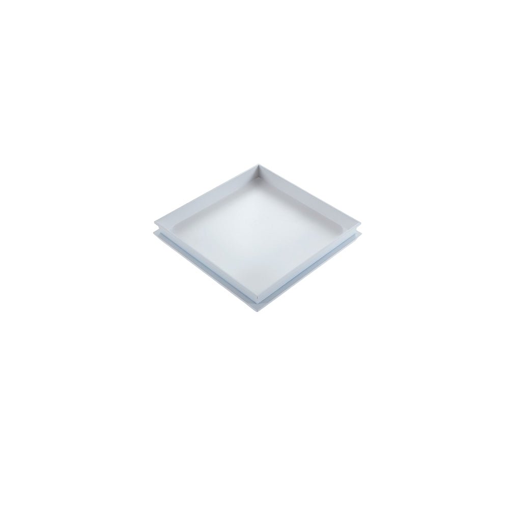 60x60 LED panel ovenlysramme med hvid kant - skaber smuk ovenlysvindueeffekt