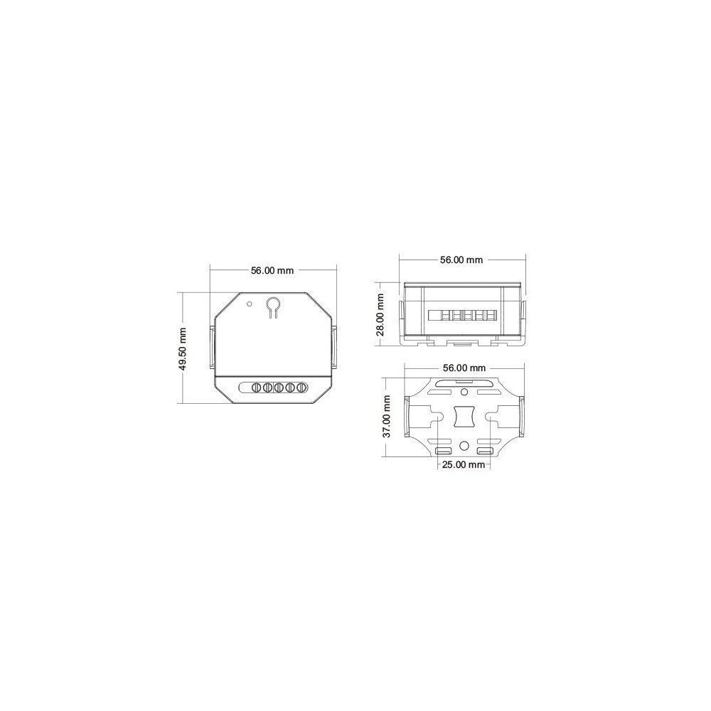 LEDlife rWave 230V LED strip dæmper - RF, push-dim, op til 360W - 230V indgang