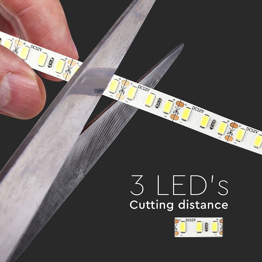 V-Tac 5m LED Strip - 20W/m, Høj Lumens, RA 95, IP20, 120 LED/m