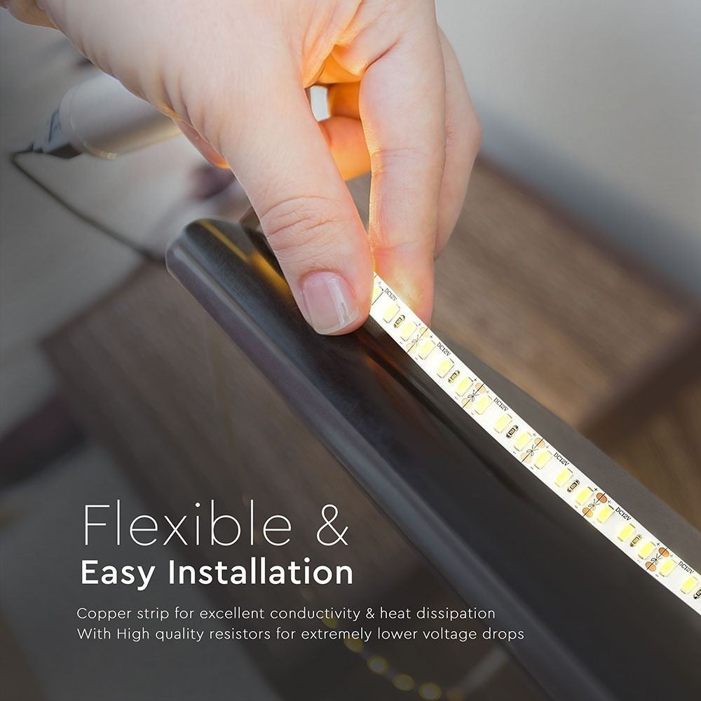 V-Tac 5m LED Strip - 20W/m, Høj Lumens, RA 95, IP20, 120 LED/m