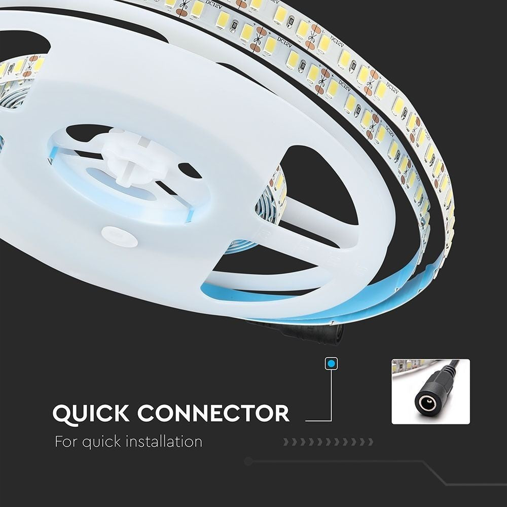 V-Tac 5m LED Strip - 20W/m, Høj Lumens, RA 95, IP20, 120 LED/m