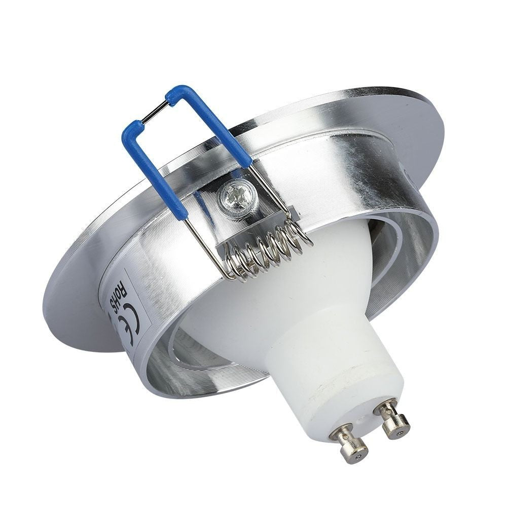 Downlight kit uden lyskilde - Børstet aluminium (Ø9,1 cm) - Vælg MR16 eller GU10 fatning