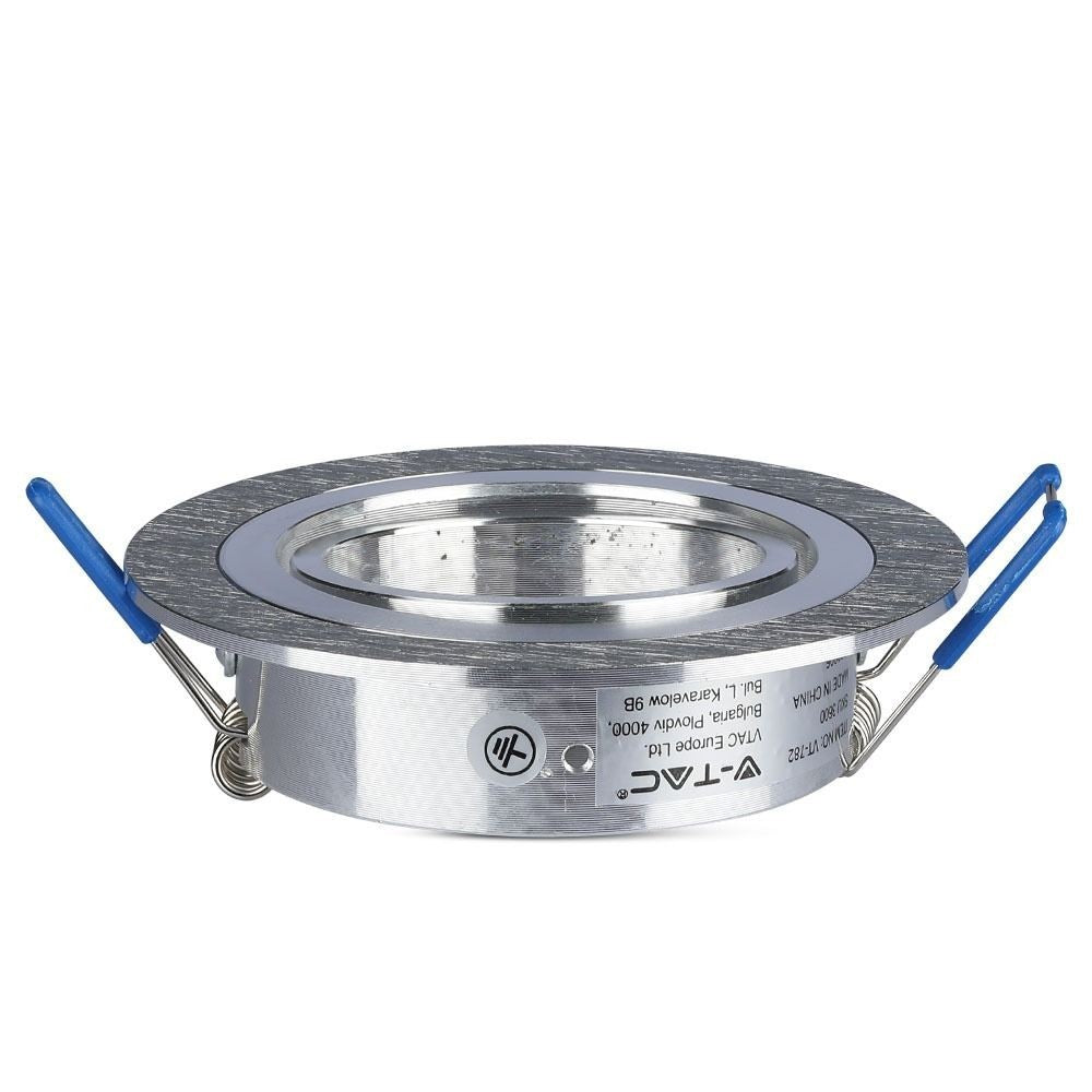 Downlight kit uden lyskilde - Børstet aluminium (Ø9,1 cm) - Vælg MR16 eller GU10 fatning