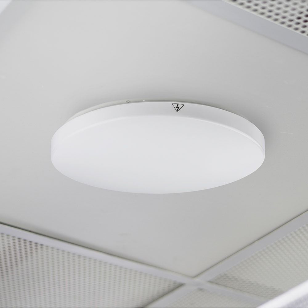 V-Tac 15W LED loftslampe - IP44, Ø20cm, 230V, inkl. lyskilde - Hvidlys 1850lm