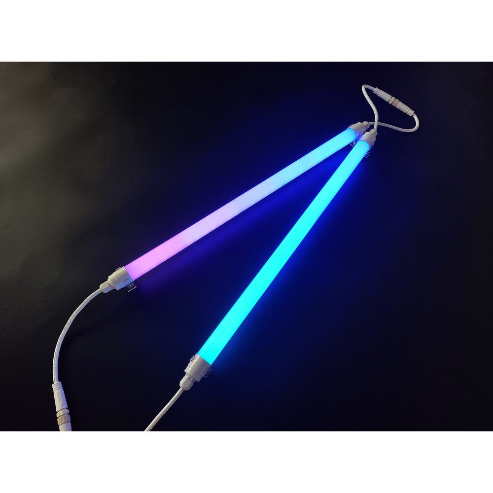 CyberTube 60cm RGBIC LED-lysstrimmel - 8,5W, IP67, 24V, gennemfortrådet
