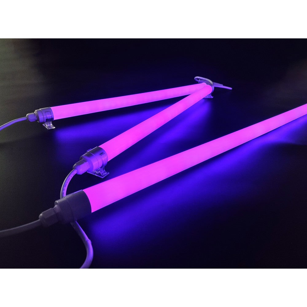 CyberTube 60cm RGBIC LED-lysstrimmel - 8,5W, IP67, 24V, gennemfortrådet