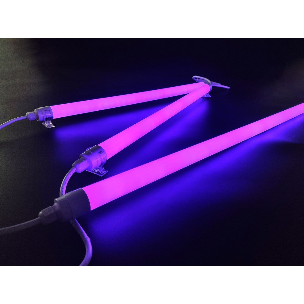 CyberTube 120cm RGBIC LED-stripe - 17W, Vandtæt, 24V, Gennemfortrådet