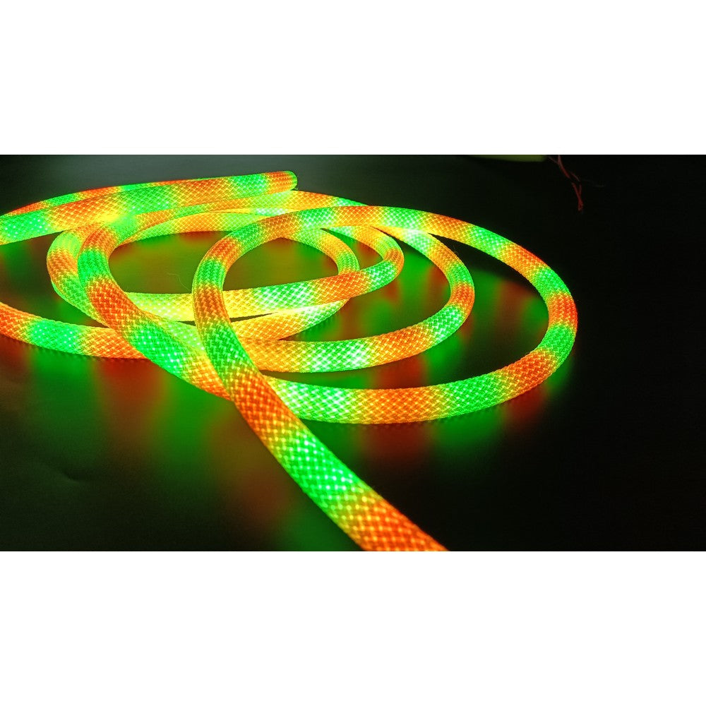 5m RGBIC Neon Flex strip med vævet reb, 3W/m, 5V, IP67 (5 meter)
