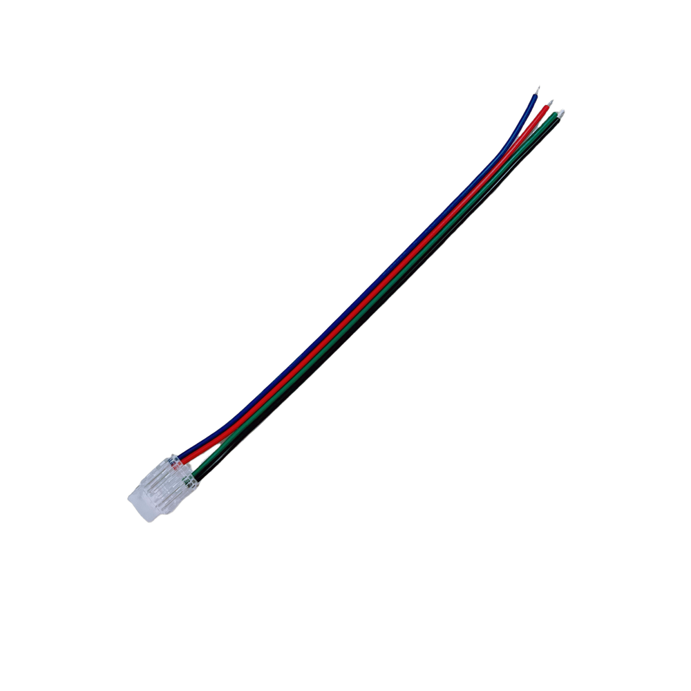 LED strip kobler til løse ledninger - 10mm, RGB COB, IP20, 5V-24V