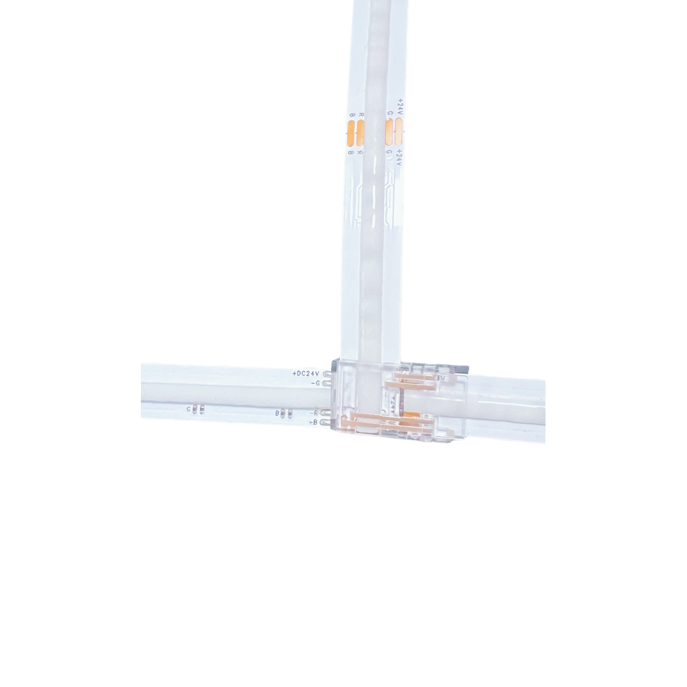 L/T-mellemled til LED strips - 10mm bred, 12V / 24V, RGB COB - Passer til 12V-24V strømforsyning