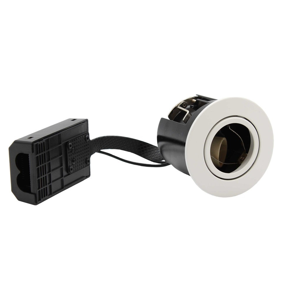20 stk. Inno88 indbygningspotter med 6W GU10 pærer, mat hvid, IP44, isoleringsgodkendt, 230V input