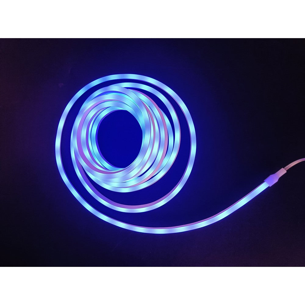 5m RGBIC Neon Flex komplet sæt - 8x16 neonflex, Bluetooth app, fjernbetjening, USB - 3W - 5V input