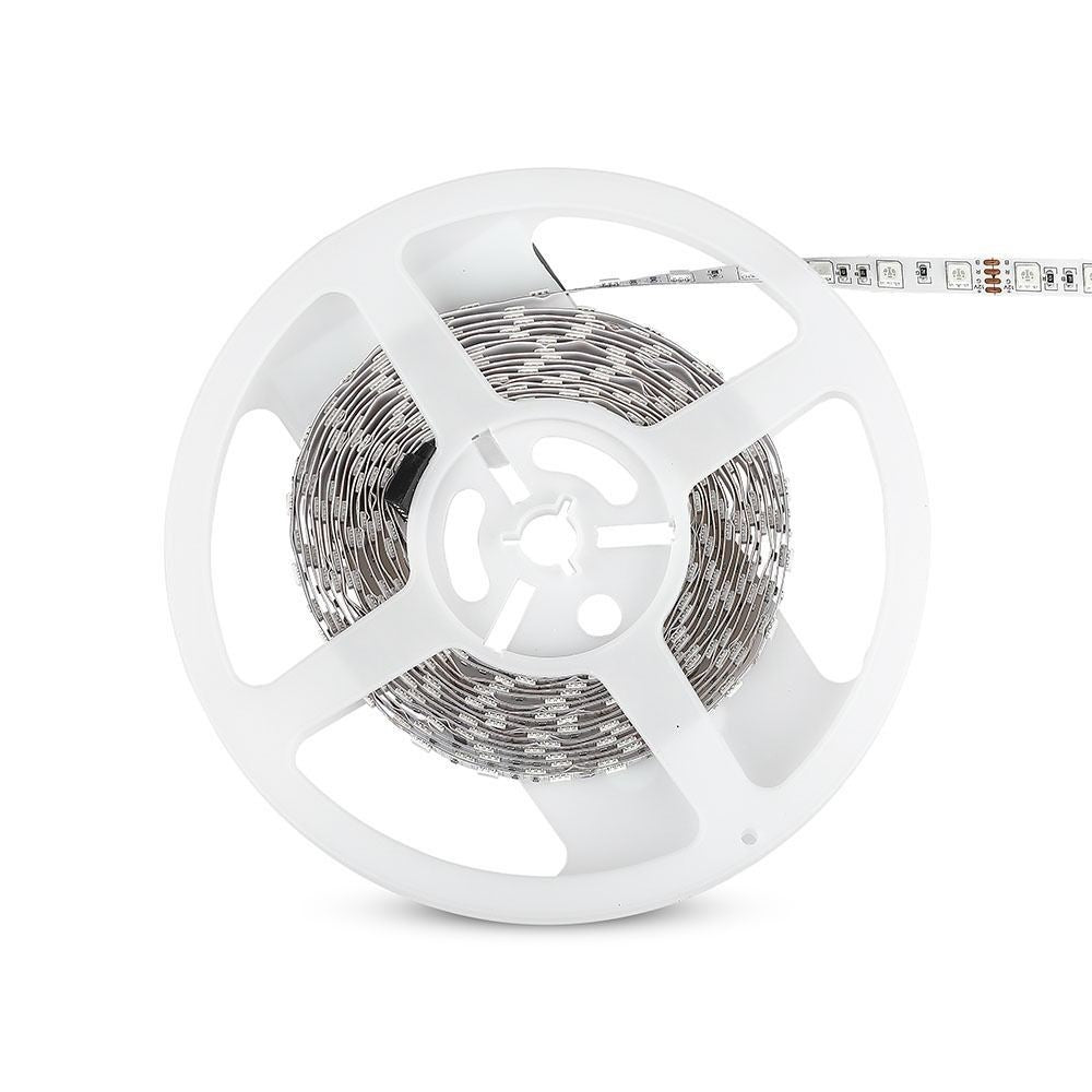 V-Tac 10,8W/m RGB LED-strips - 5m, 60 LED pr. meter - 840lm/m