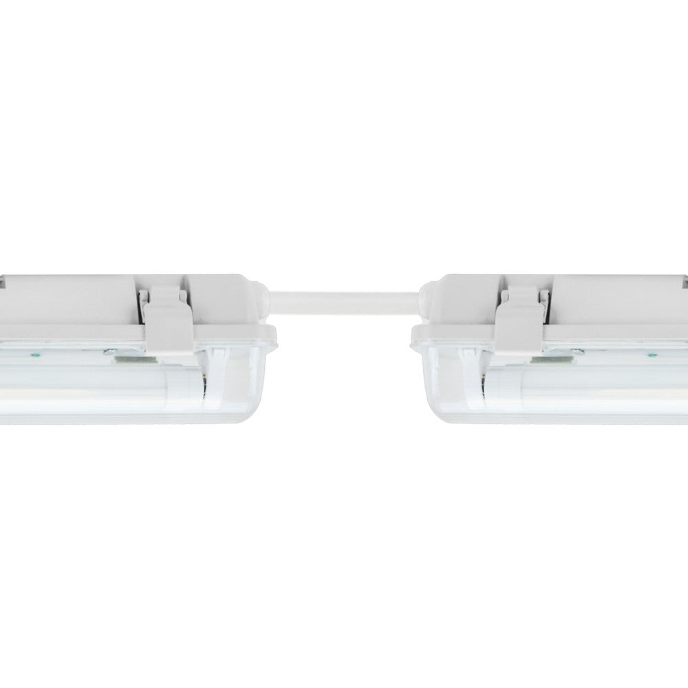 Vandtæt LED armatur uden lyskilde, 1x150 250V, IP65, 1600x75x90 mm, Grå H