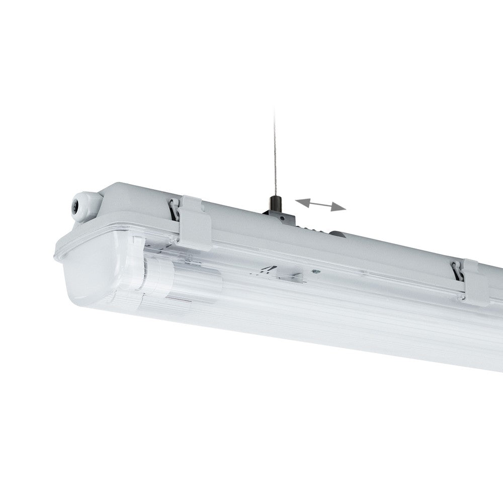 Limea Armatur uden lyskilde G13 2x60 - 250V, IP65, 710x100x85 mm, grå, h