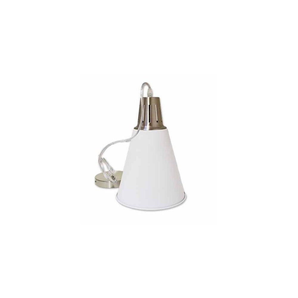 V-Tac moderne pendellampe - Krom + hvid sandblæst, Ø22 cm, E27, Max 60W