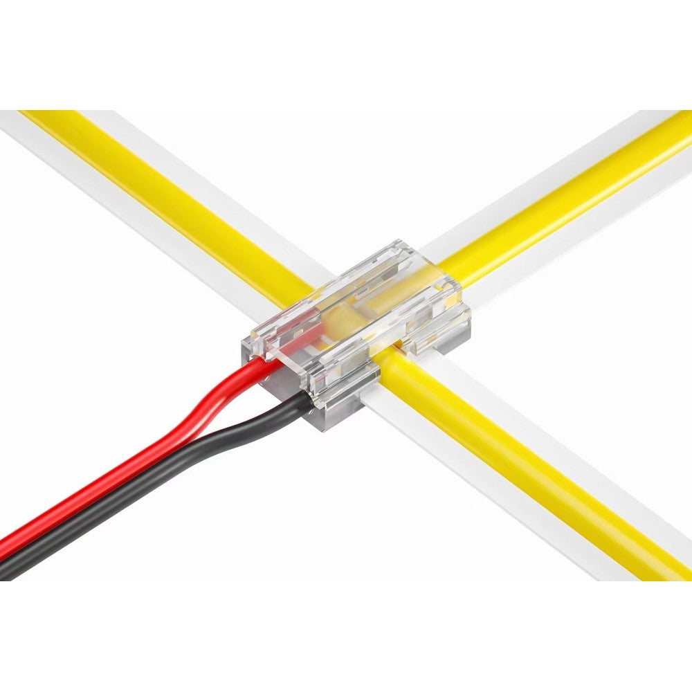 LED strip 8 i 1 samler - 8mm COB, enkeltfarvet, IP20, 5V-24V - Ideel til alle former for belysningssystemer