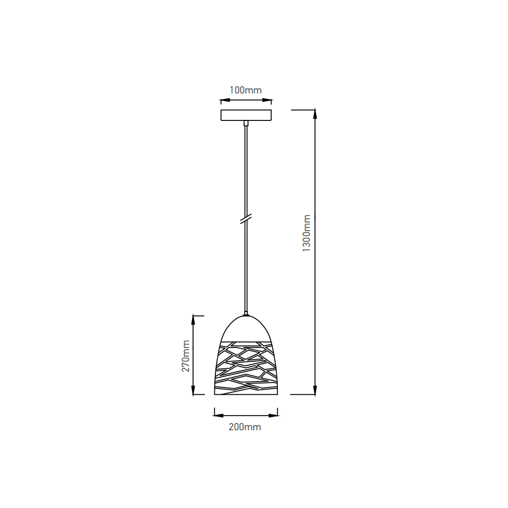 V-Tac Pendellampe - Mat Grå, Metal, E27, Max. 60W