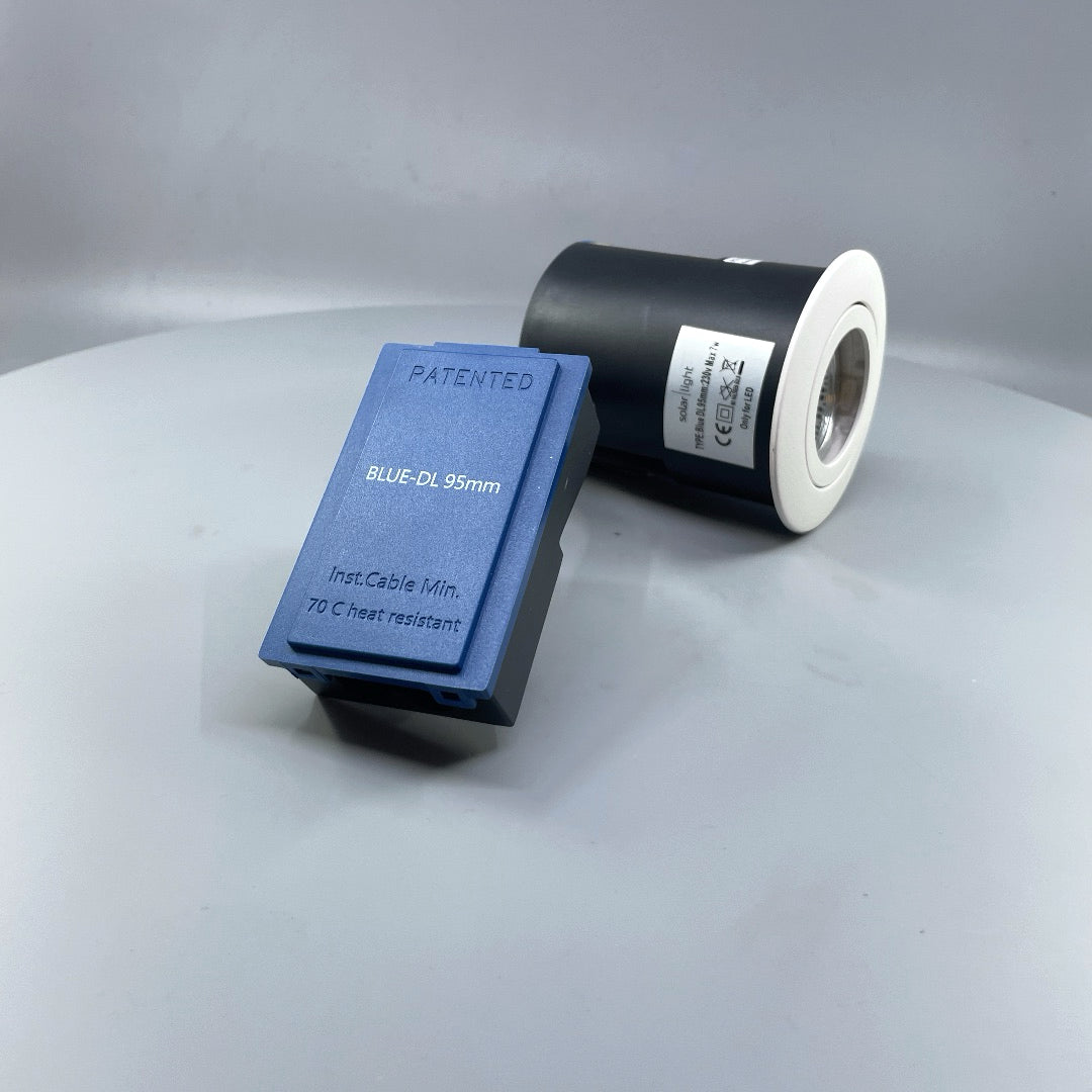 DAXTOR EXO BLUE 95 indbygningsspot inkl. GU10 LED, hvid, 6W, 3000K, dæmpbar (360° frame 21)