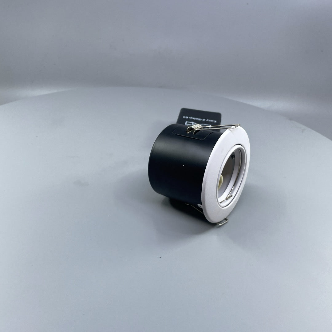 Daxtor Easy 2-Setup 63 GU10 indbygningsspot, hvid, kipbar, Ø88 mm (360° frame 21)