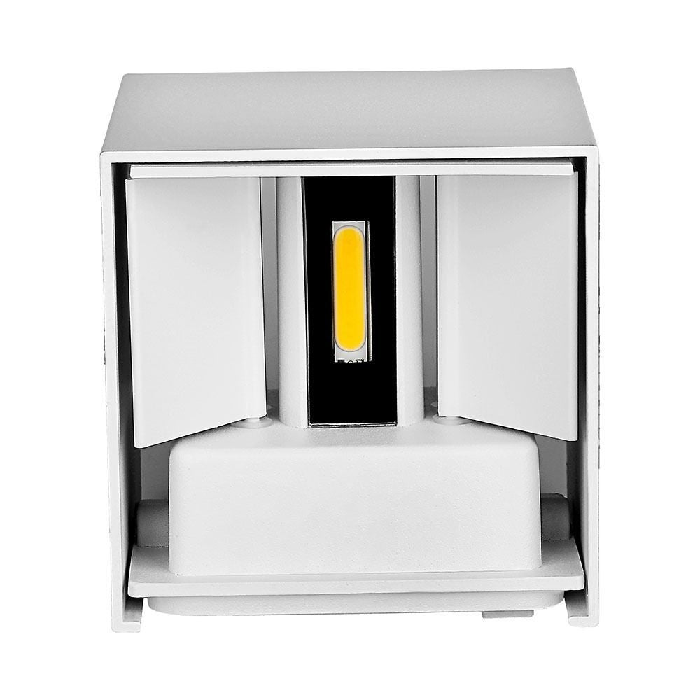 V-Tac 5W LED hvid væglampe - Firkantet, justerbar spredning, IP65 udendørs, 230V, inkl. lyskilde