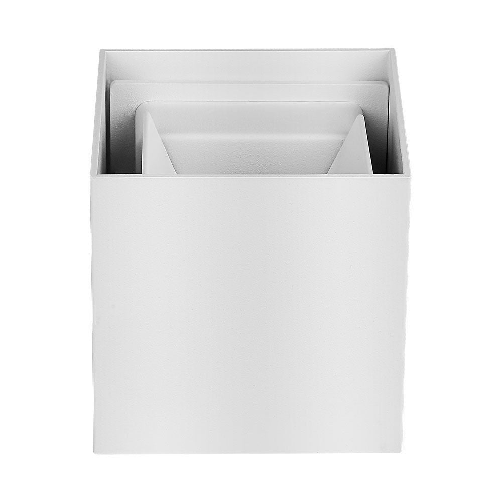 V-Tac 5W LED hvid væglampe - Firkantet, justerbar spredning, IP65 udendørs, 230V, inkl. lyskilde