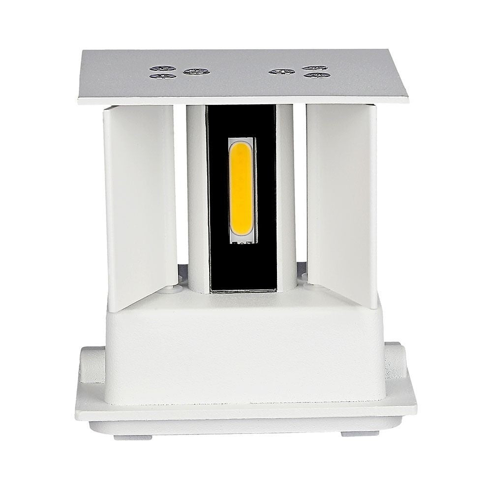 V-Tac 5W LED hvid væglampe - Firkantet, justerbar spredning, IP65 udendørs, 230V, inkl. lyskilde