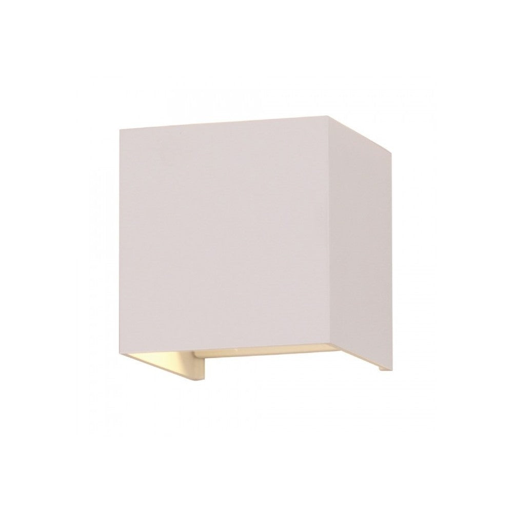 V-Tac 5W LED hvid væglampe - Firkantet, justerbar spredning, IP65 udendørs, 230V, inkl. lyskilde