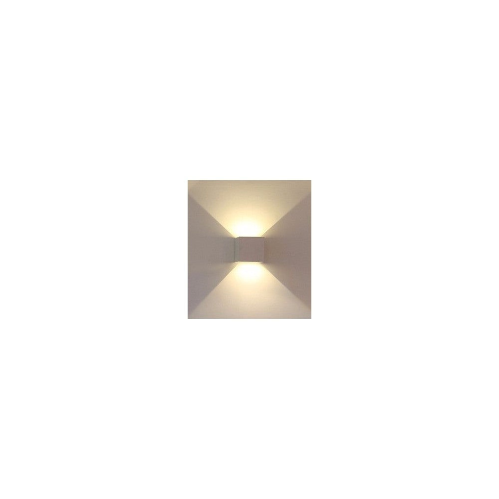 V-Tac 5W LED hvid væglampe - Firkantet, justerbar spredning, IP65 udendørs, 230V, inkl. lyskilde