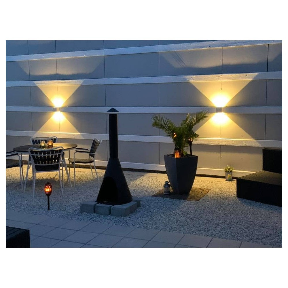 V-Tac 5W LED hvid væglampe - Firkantet, justerbar spredning, IP65 udendørs, 230V, inkl. lyskilde