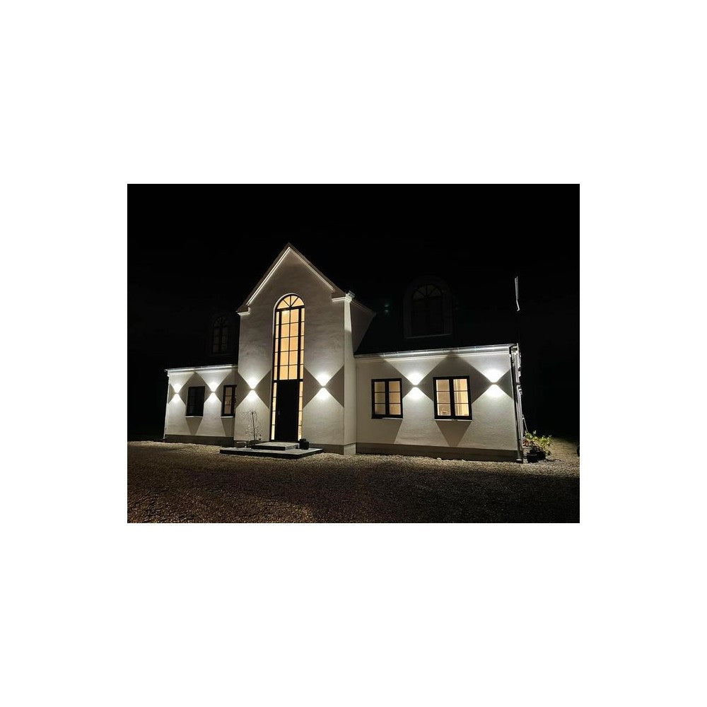 V-Tac 5W LED hvid væglampe - Firkantet, justerbar spredning, IP65 udendørs, 230V, inkl. lyskilde