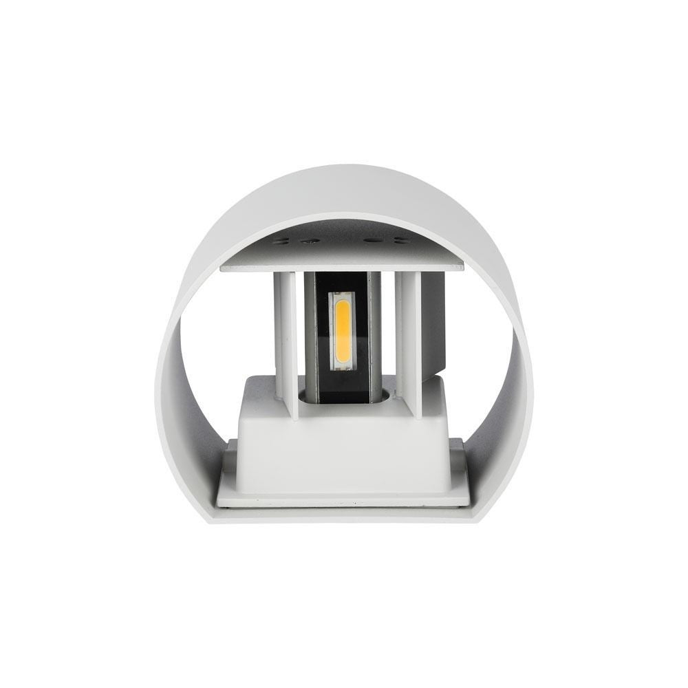 V-Tac 5W LED udendørs væglampe - Justerbar spredning, hvid, IP65, inkl. lyskilde (erstatter 50W)
