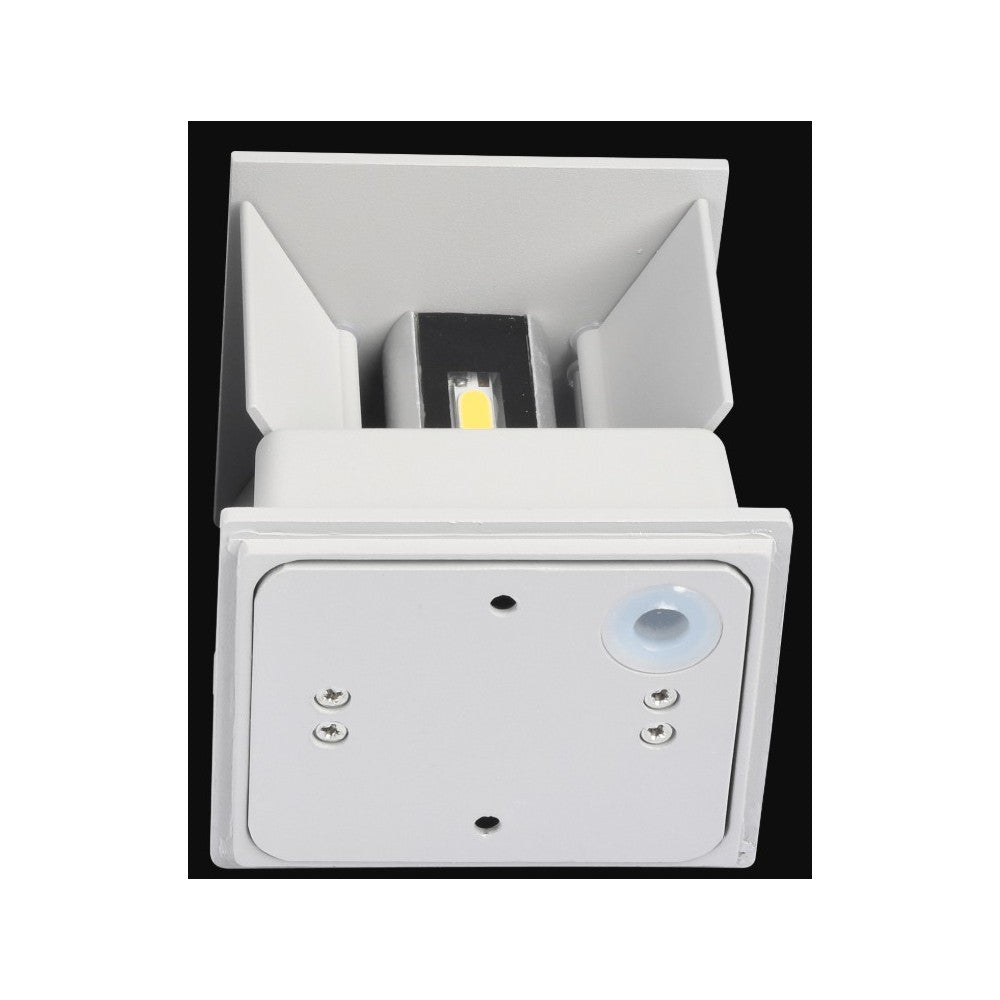V-Tac 5W LED udendørs væglampe - Justerbar spredning, hvid, IP65, inkl. lyskilde (erstatter 50W)