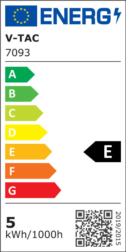 V-Tac 5W LED hvid væglampe - Rund, roterbar, IP20 indendørs, 230V, inkl. lyskilde