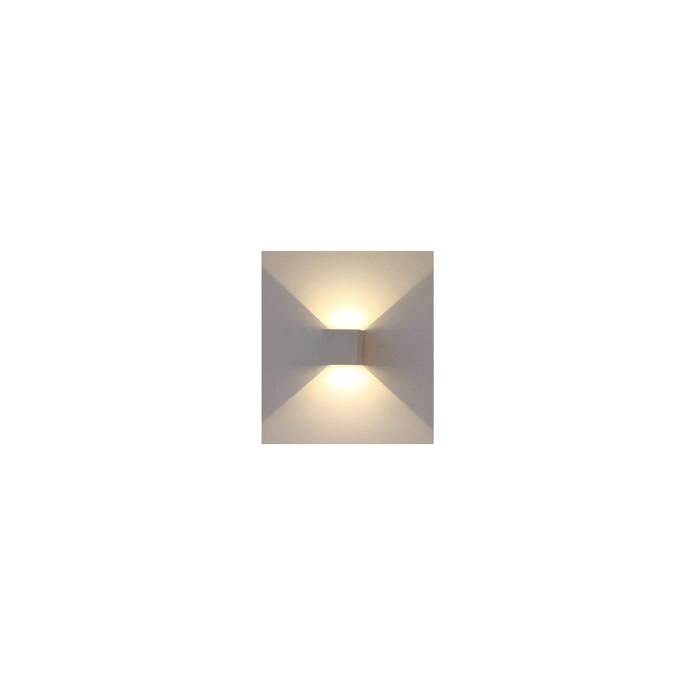 V-Tac 5W LED Grå Væglampe - Firkantet, Justerbar Spredning, IP65 Udendørs, Inkl. Lyskilde