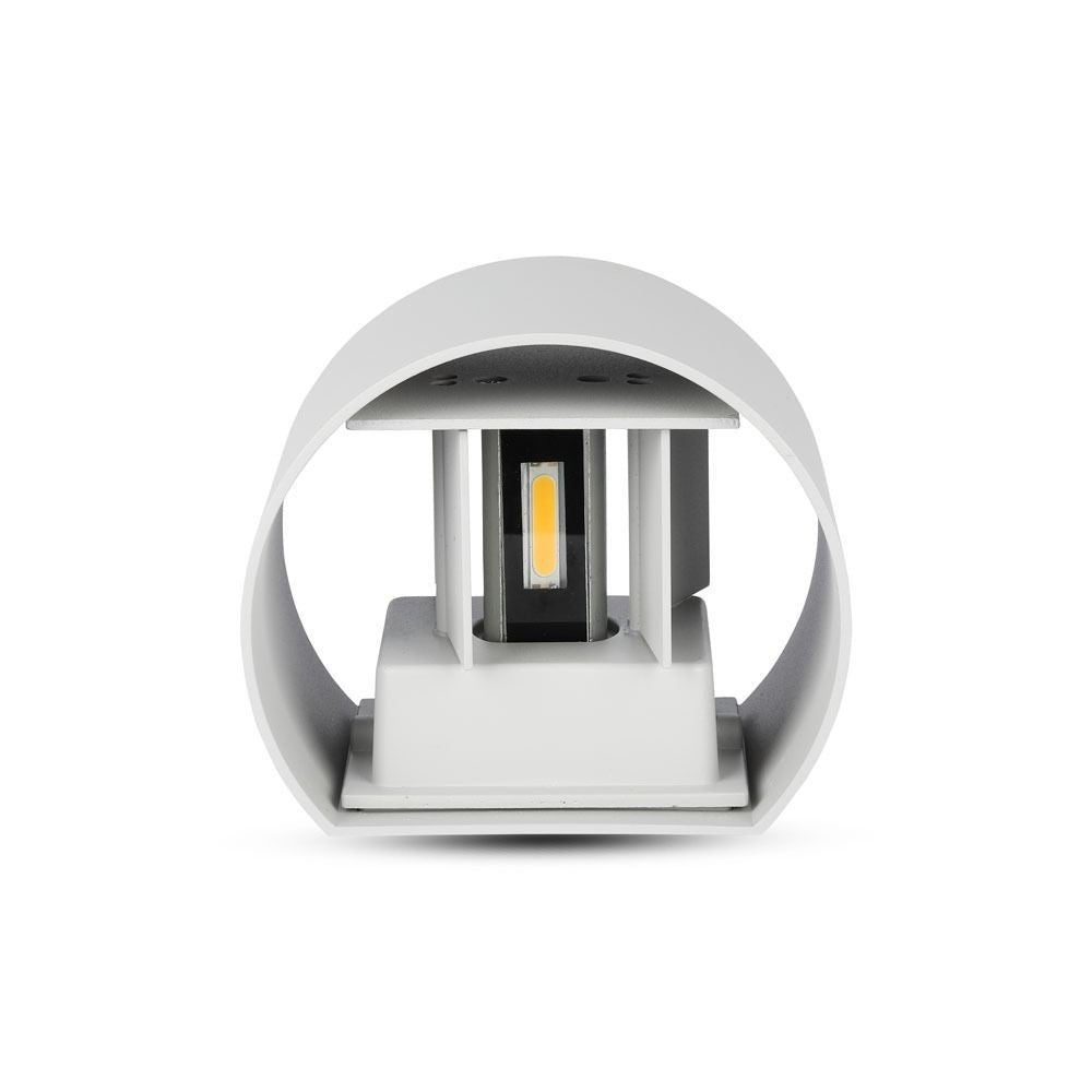 V-Tac 5W LED Grå Udendørs Væglampe - Rund, Justerbar Spredning, IP65, Inkl. Lyskilde (Erstatter 50W, 230V, 660lm, RA 80)