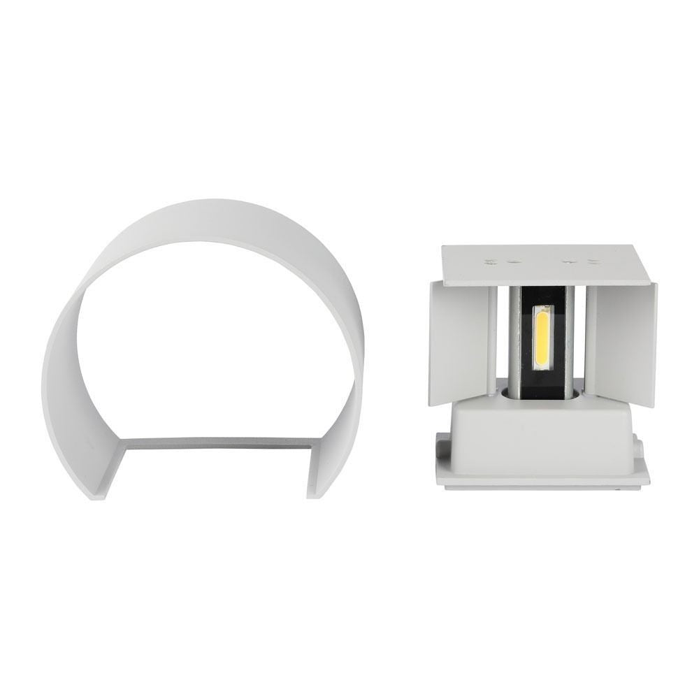 V-Tac 5W LED Grå Udendørs Væglampe - Rund, Justerbar Spredning, IP65, Inkl. Lyskilde (Erstatter 50W, 230V, 660lm, RA 80)