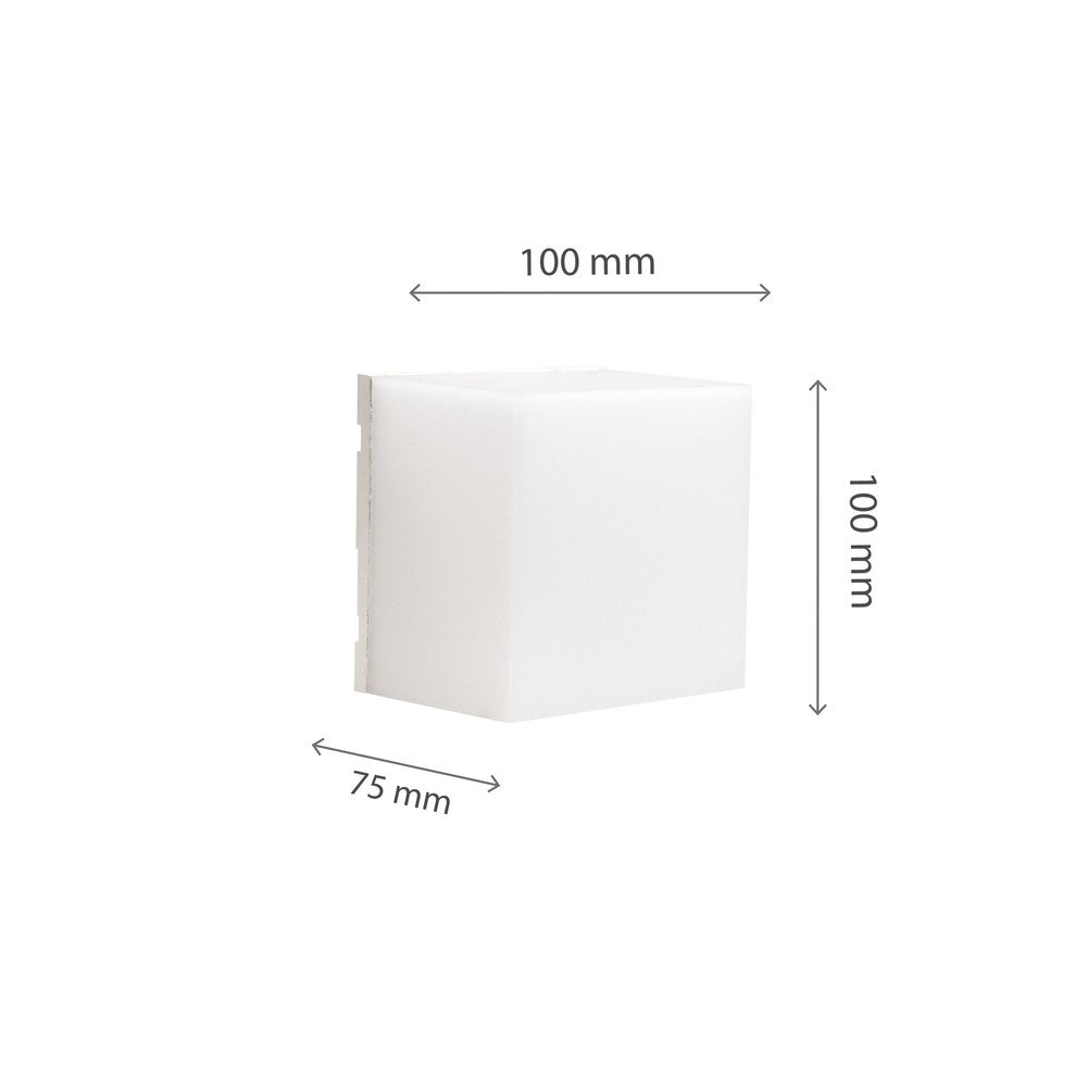 Scatollo 5W CCT 230V IP54 100x100x75mm hvid Fasade Lampe - Effekt: 5W, Input: 230V, 400lm, RA80, IP54.