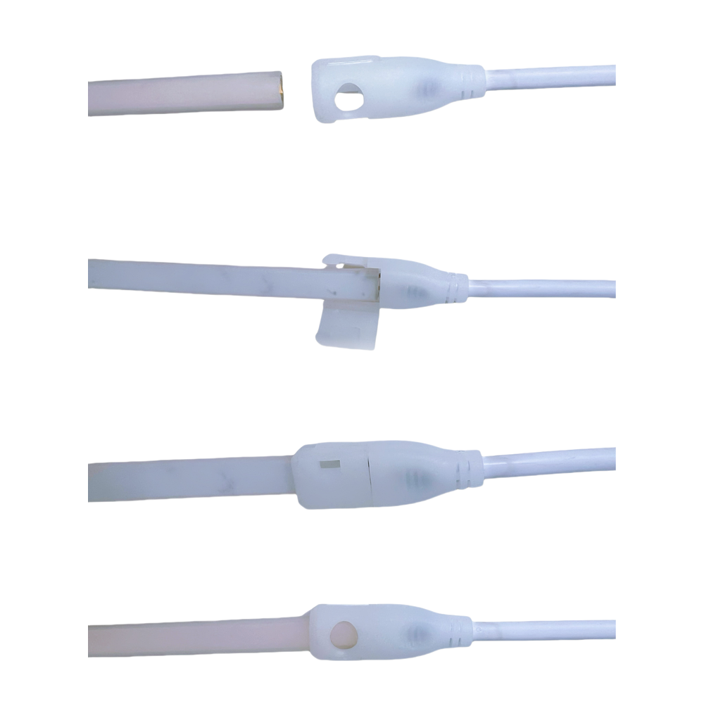 Vandtæt Lilla Neon COB strip - 5 meter, 230V, IP67, 288 LED, 11,5W/m, kan klippes hver 10cm
