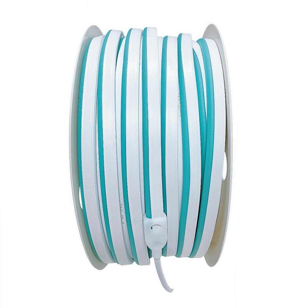 Lyseblå 8x16 CLIP-ON Neon Flex LED Strip - 8W pr. meter, IP67, 24V