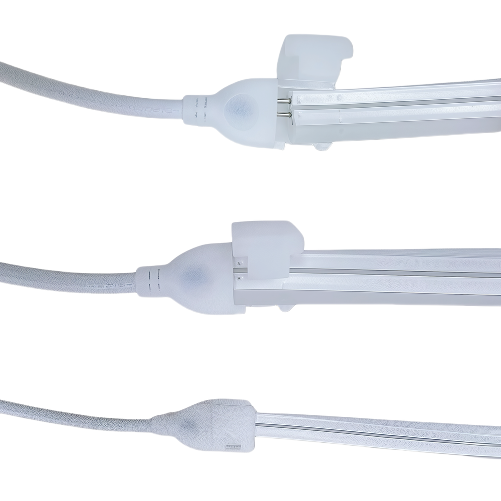 Lyseblå 8x16 CLIP-ON Neon Flex LED Strip - 8W pr. meter, IP67, 24V