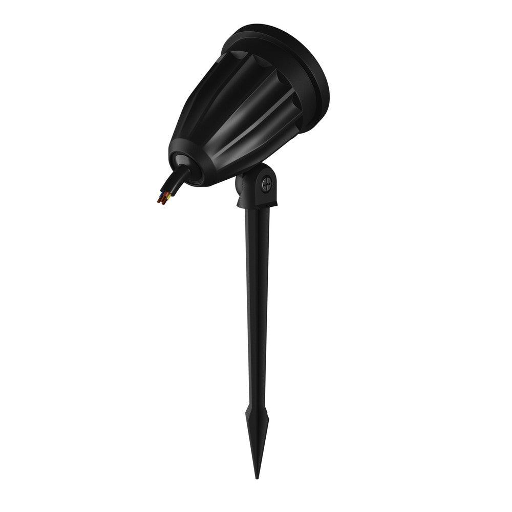 FLORI LIGERO 6W Varm Hvid 230V Udendørs LED Spotlight med Spike, Sort – IP65, 480lm, RA80