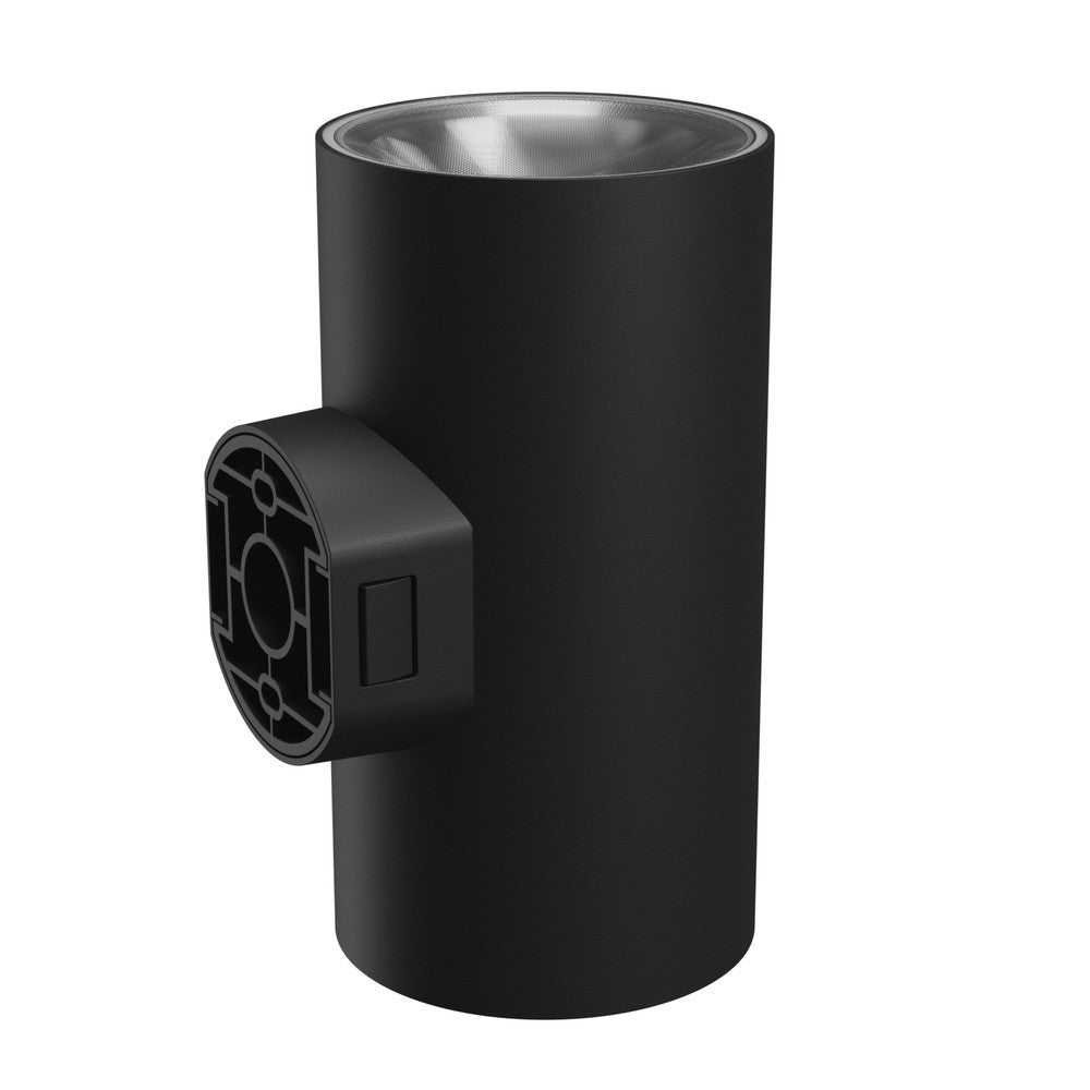 Torre 18W Sort Rund Facadelampe - 230V, IP54, 1400lm, RA80, 99x78x162mm