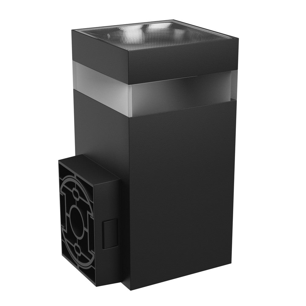 Sort Kvadratisk Facadelampe - Torre Ring 9W 230V IP54 99x78x156mm, 700lm, RA80