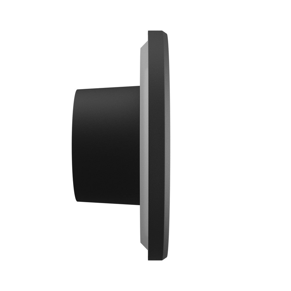 Piatta Sort Rundt Facadelys 9W 230V IP44 120x47mm med 700lm og RA80