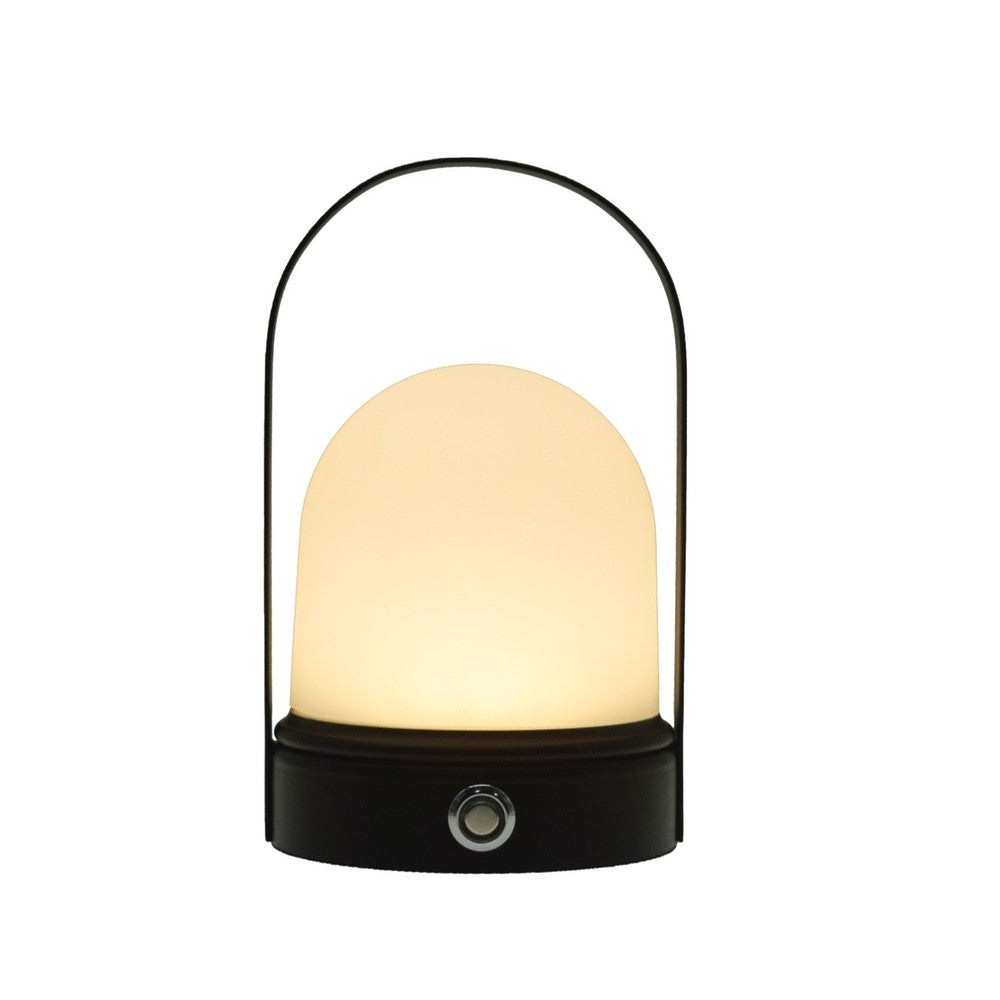 Opladelig LED bordlampe til indendørs og udendørs brug, sort, dæmpbar, IP54, 5W, 500lm, RA80.