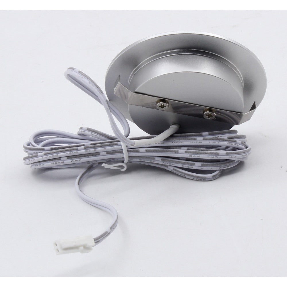 LEDlife Cabi68 Møbelspot - Ø6,8 cm, Børstet Stål, 2,5W, 250lm, RA91, 12V DC Erstatning for 25W.