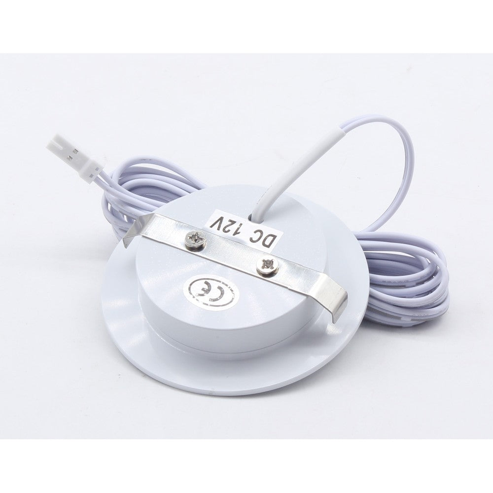 LEDlife Cabi68 møbelspot - Mat hvid, 2,5W, 12V, erstatter 25W, RA91, Ø6,8 cm, 250lm, hul Ø5,6 cm