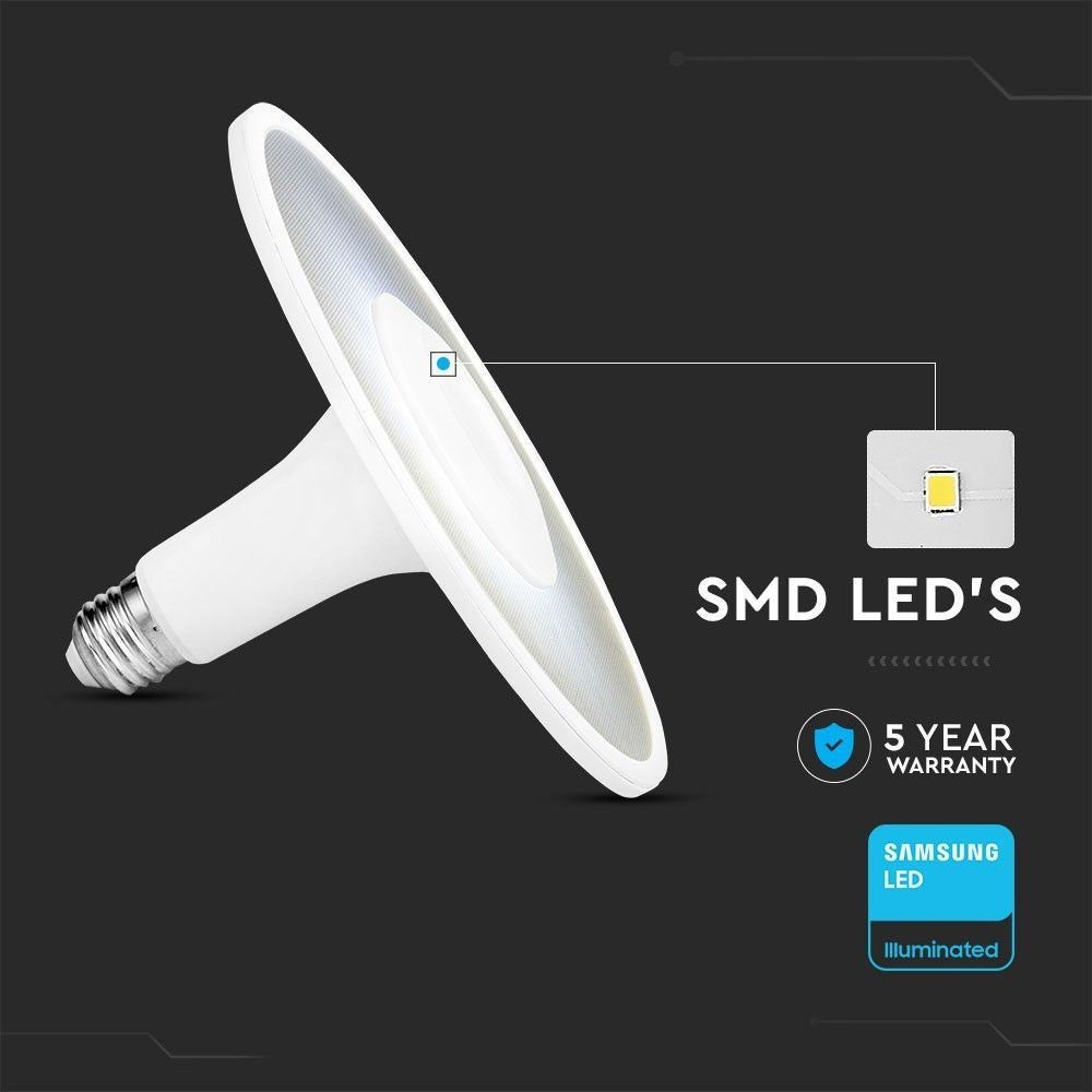 V-Tac UFO LED pære - 18W, Samsung LED chip, E27, 5 års garanti